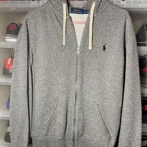 Ralph Lauren polo grey zip up hoodie